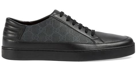 gucci men's common gg supreme low-top sneakers black mens|Gucci Common GG Supreme Black Men's .